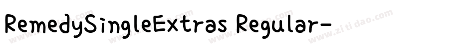 RemedySingleExtras Regular字体转换